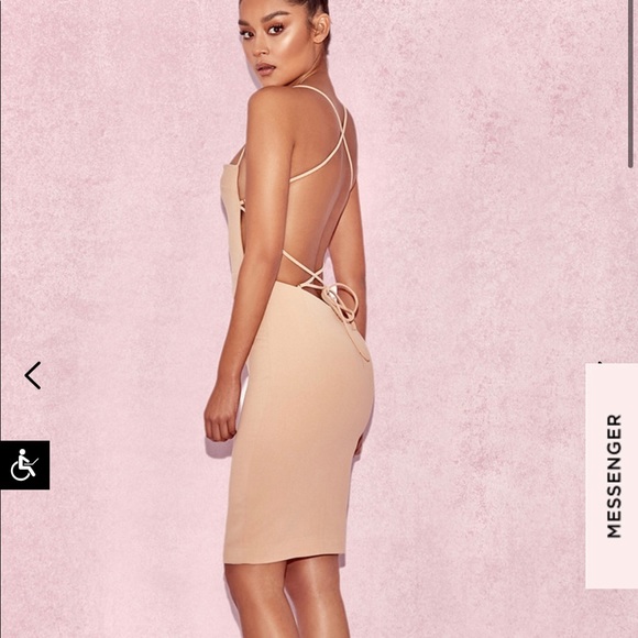 House of CB Dresses & Skirts - House of CB London Carenza Nude Bib Dress L